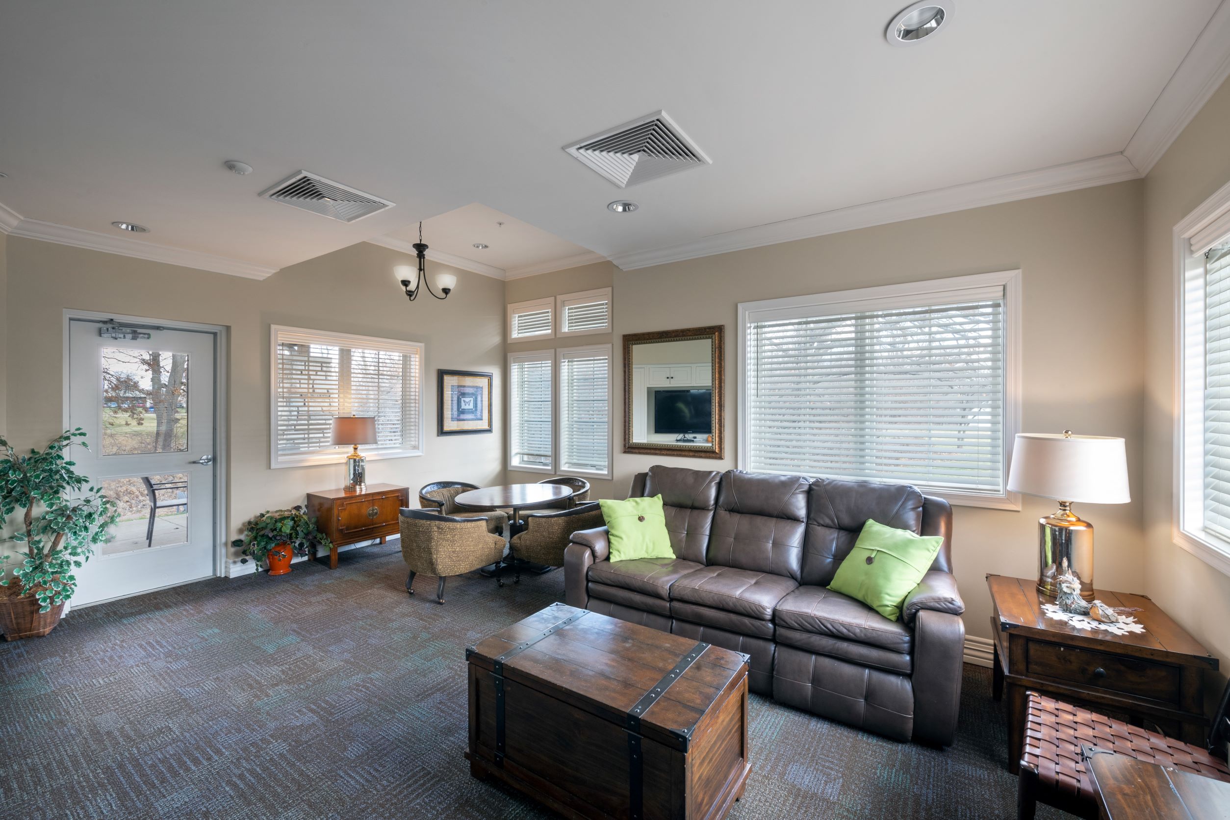 The living room of a Hope's Harbor house