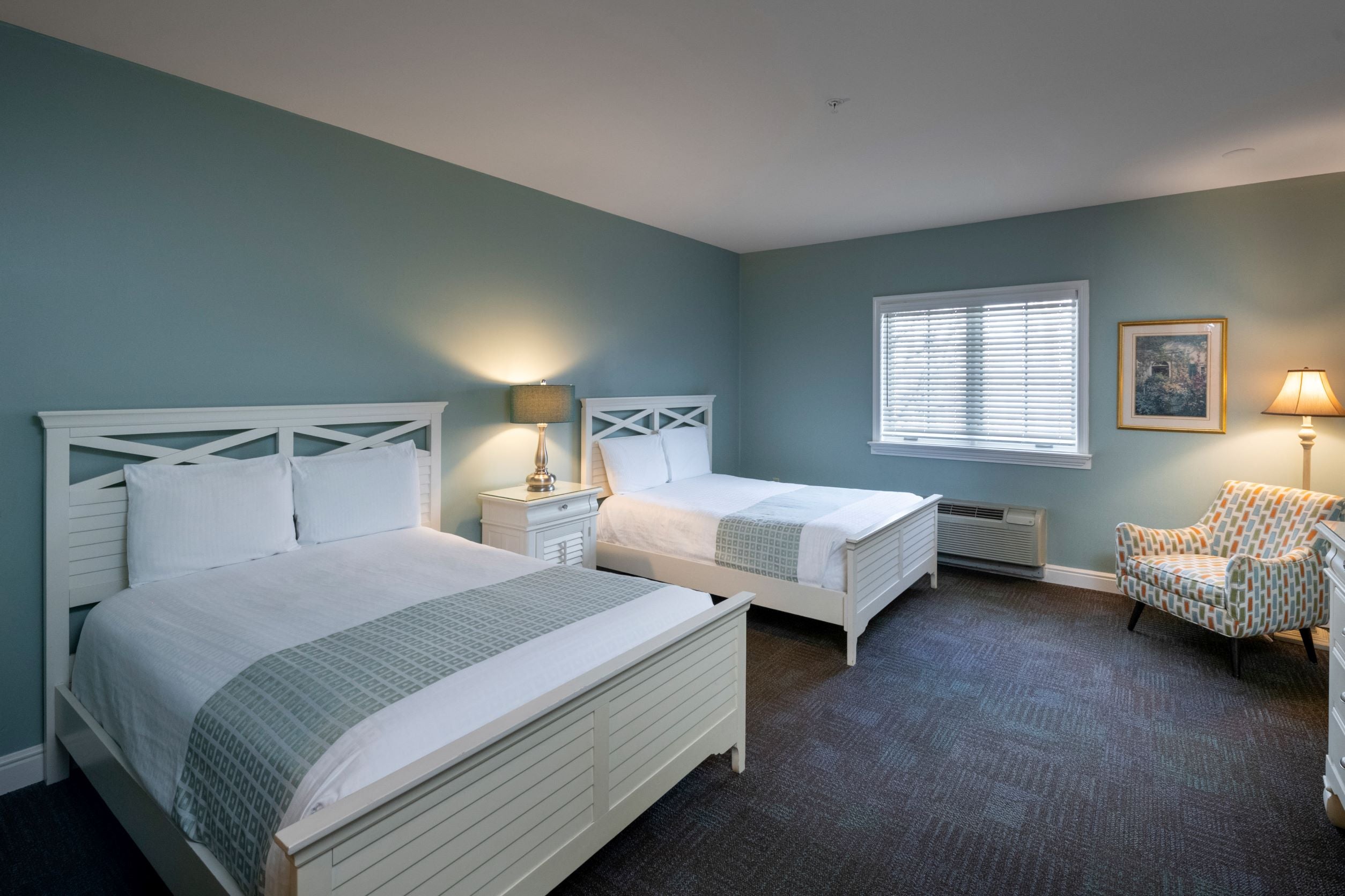 The bedroom of a Hope's Harbor house