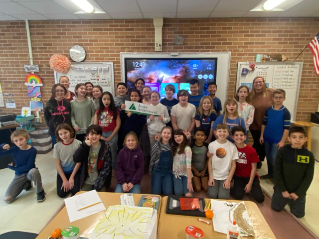 An elementary class after completing a JA program